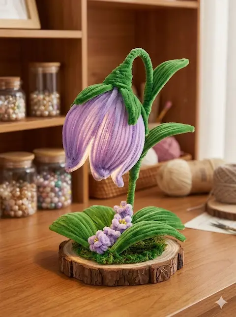Lámpara de Noche "Flor de Hada" / Campanilla Gigante (Hecho a Mano)
